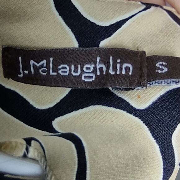 J. McLaughlin Tan and Black Brea Catalina Cloth Dress Size Small - Picture 4 of 14